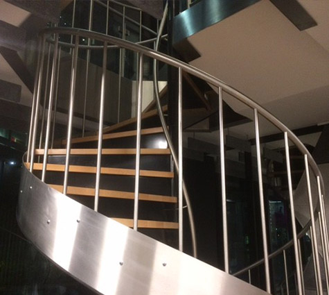 spiral steel staircase