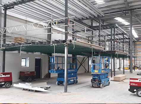 steel mezzanine floor system installation
