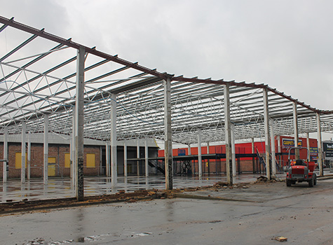 steel warehouse canopy