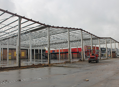 steel frame commercial building