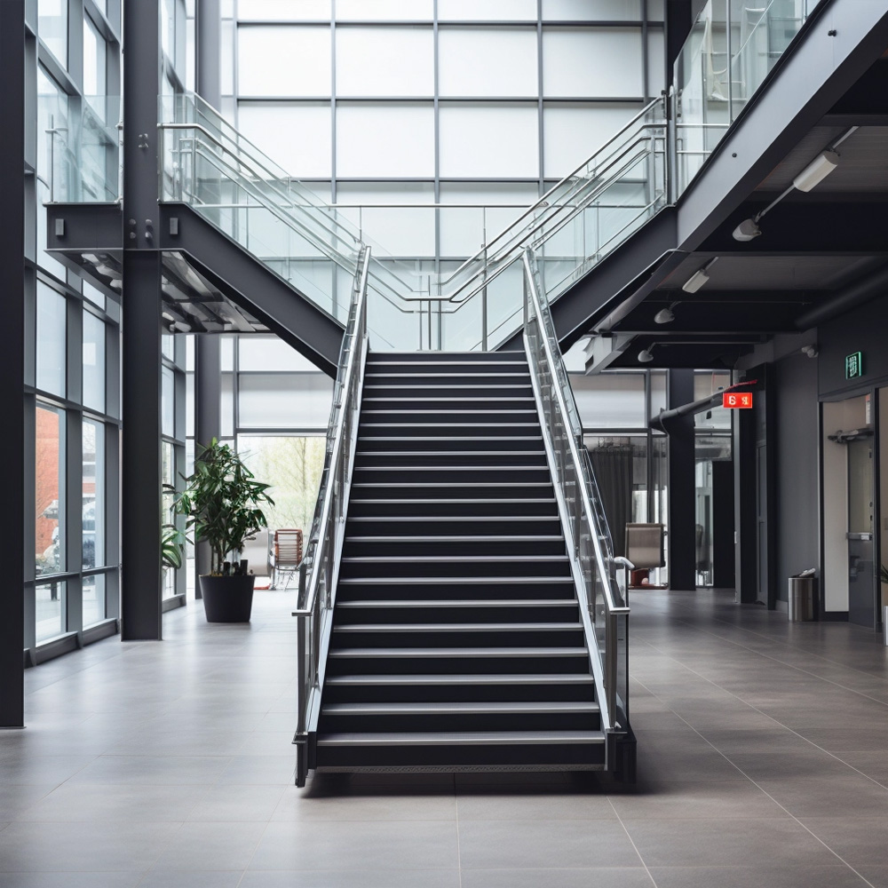commercial staircase in office block