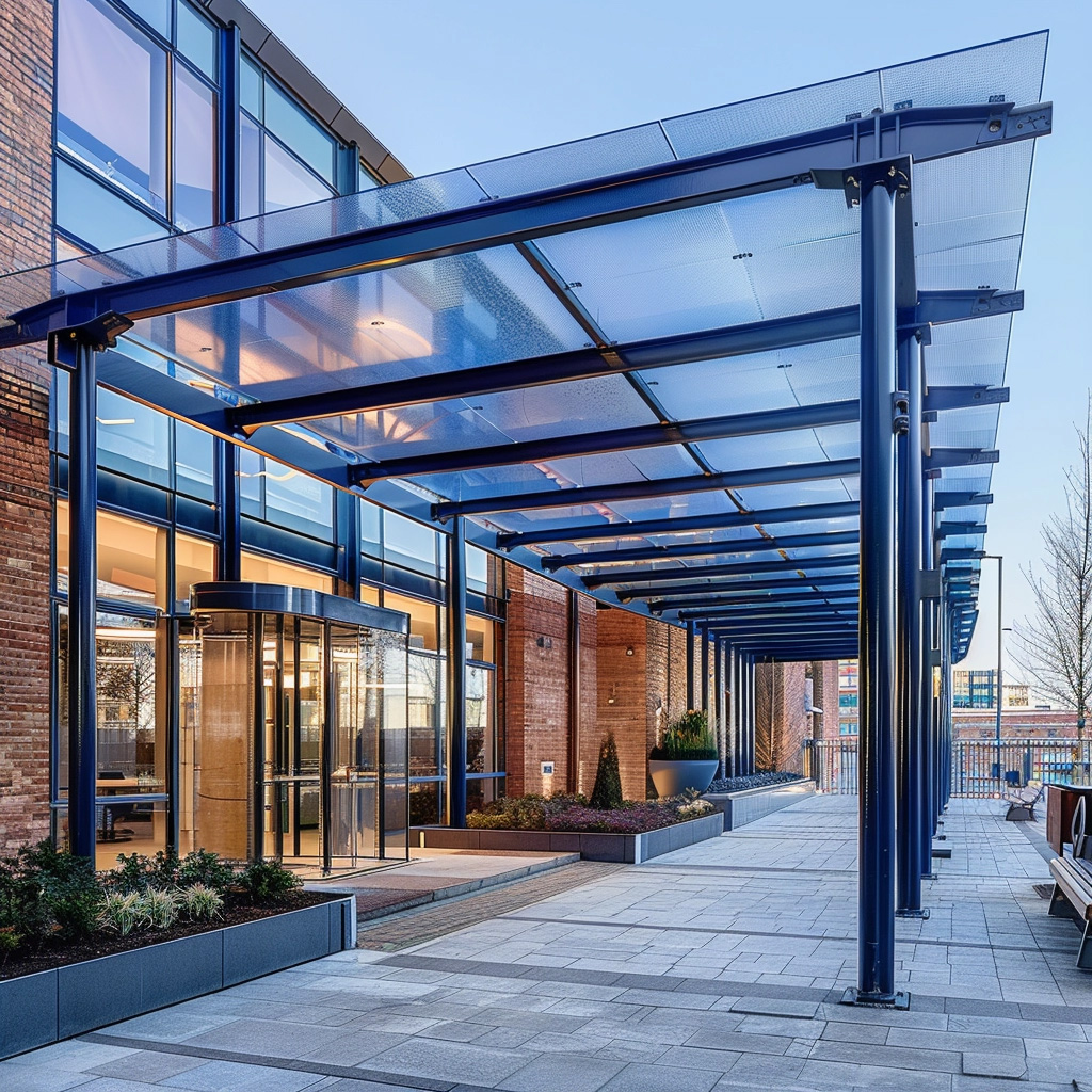 freestanding smart business entrance canopy