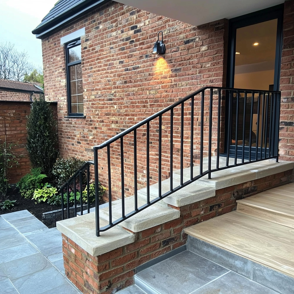 custom railings outside house in sheffield