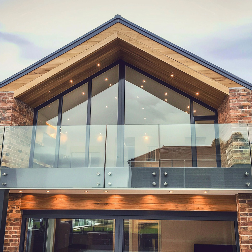 frameless glass balustrade retail balcony