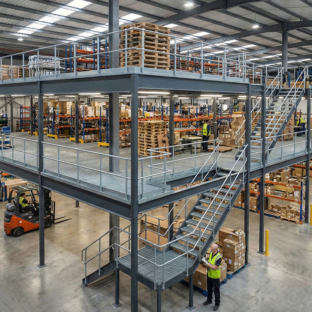 large mezzanine in sheffield ecommerce warehouse